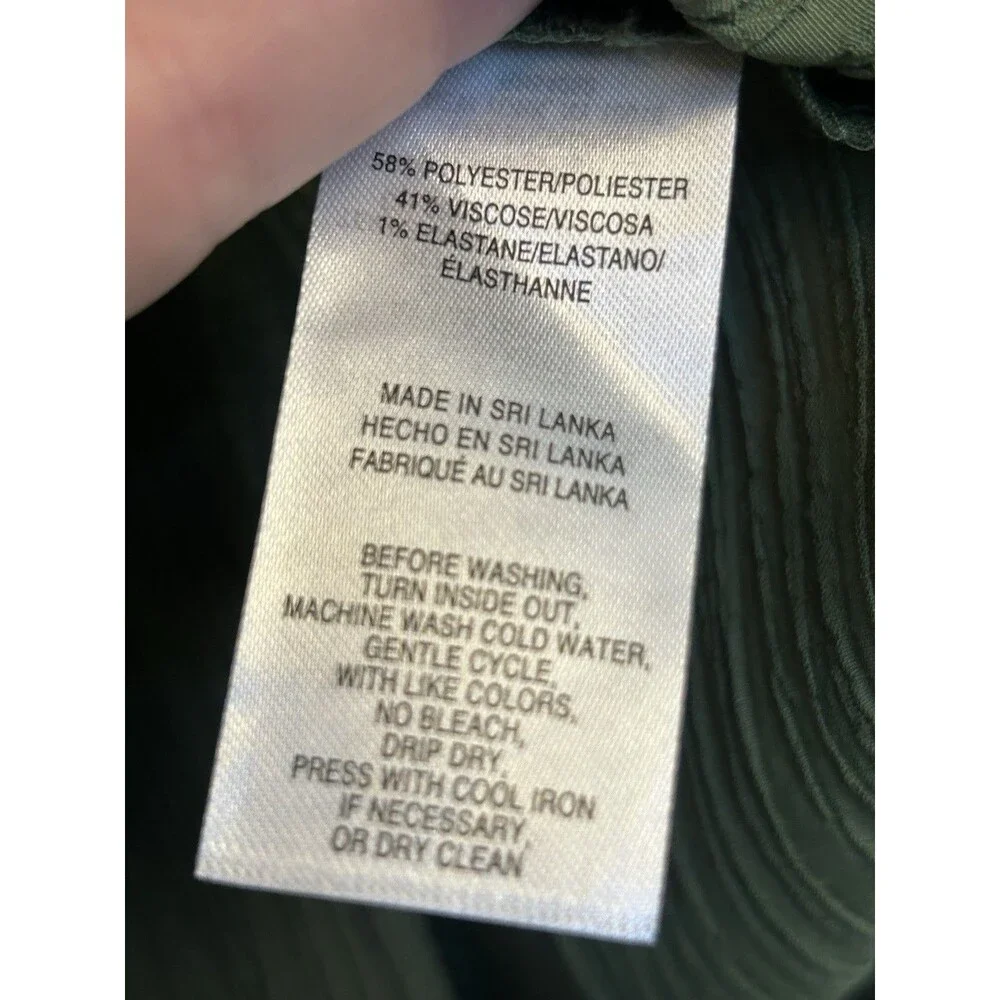 Jones New York Signature Green Textured Knit 2pc Set V-Neck Sleeveless L Texture